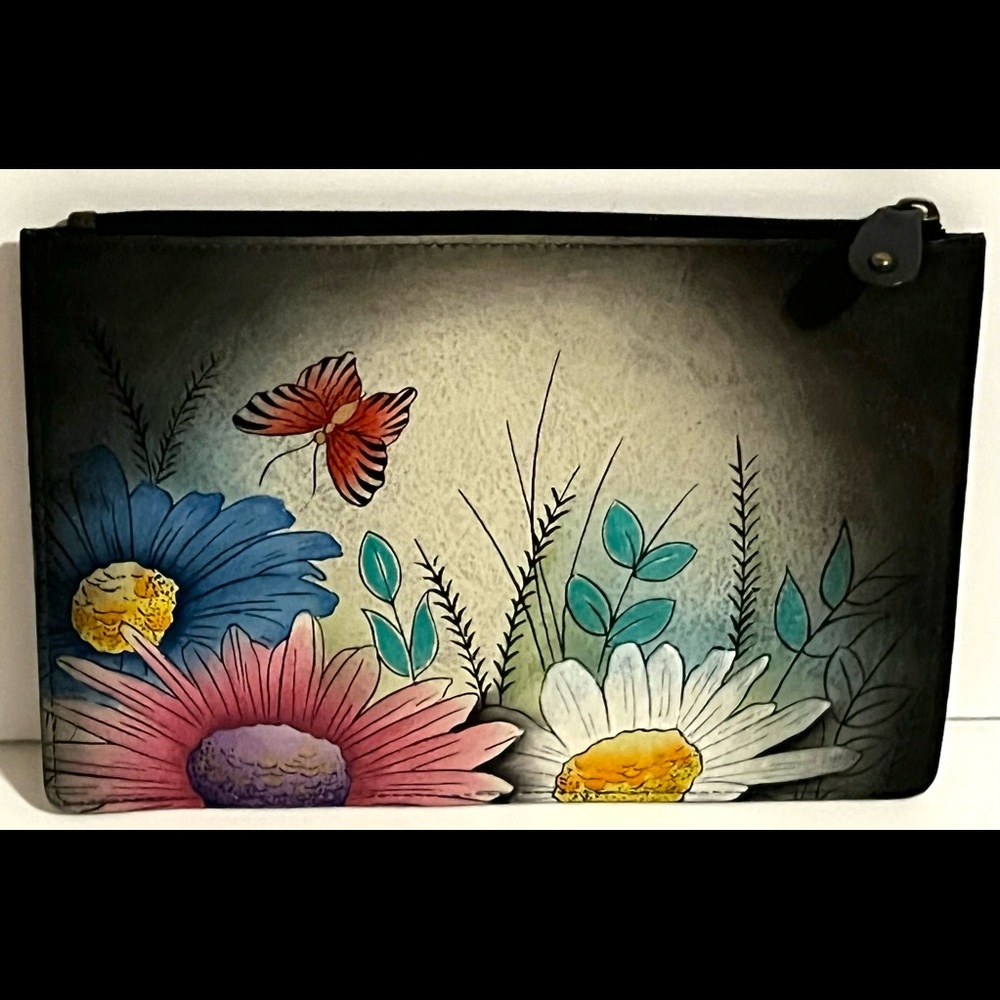 Anuschka, Leather, Card Holder with Coin Pouch, RFID Blocker